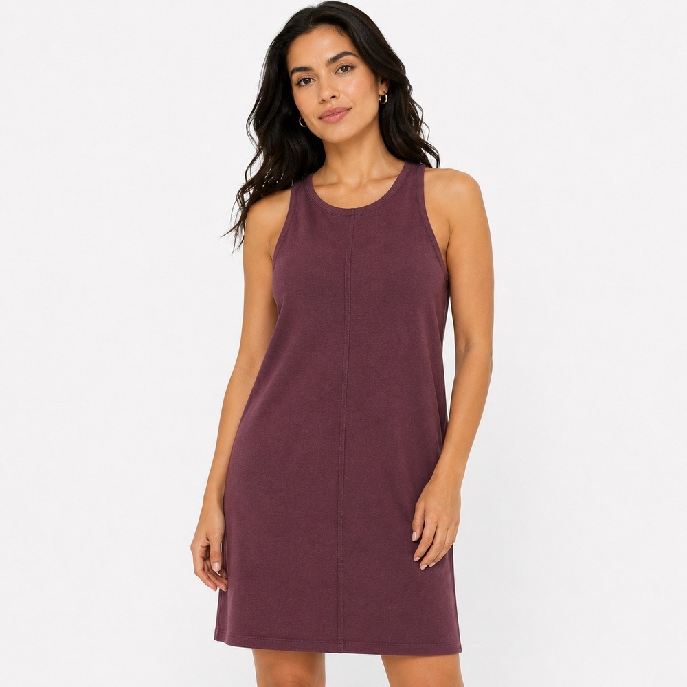 Athleta Mini Dress Women XL Plum Halter Built-in Bra Activewear 138800
